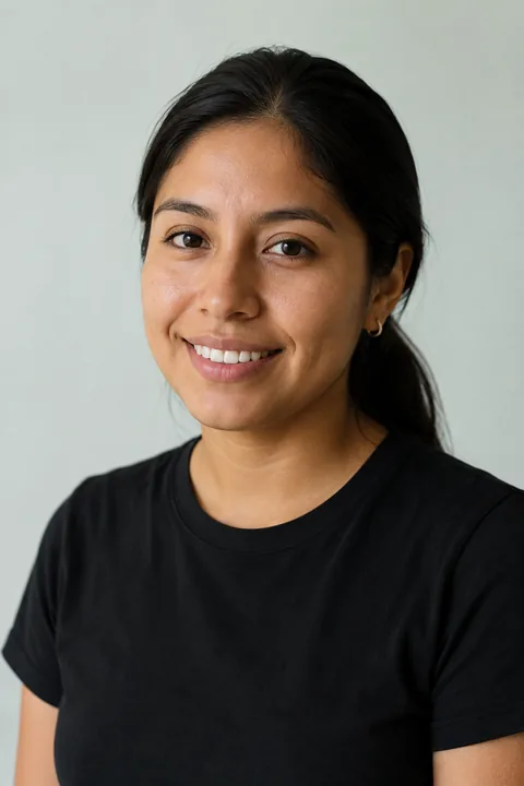 Retrato de Fiorella Núñez, coordinadora de Píxel Café Perú.